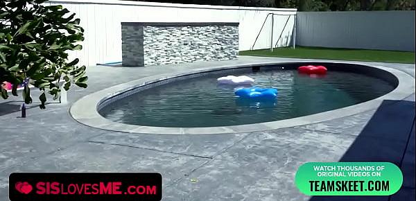 trendsHorny Stepsister Kenna James Masturbates By The Pool While Perv Step Bro Peeps On